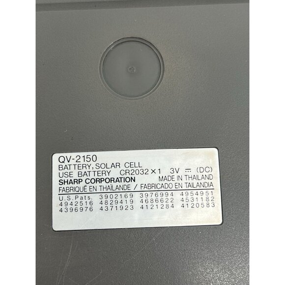 RARE VINTAGE SHARP QV-2150 SOLAR BATTERY DESK CALCULATOR 12 Digit Kickstand VTG - Picture 8 of 10